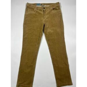 Castaway Men’s Brown Corduroy Pants 38x34 Straight Leg Cotton
